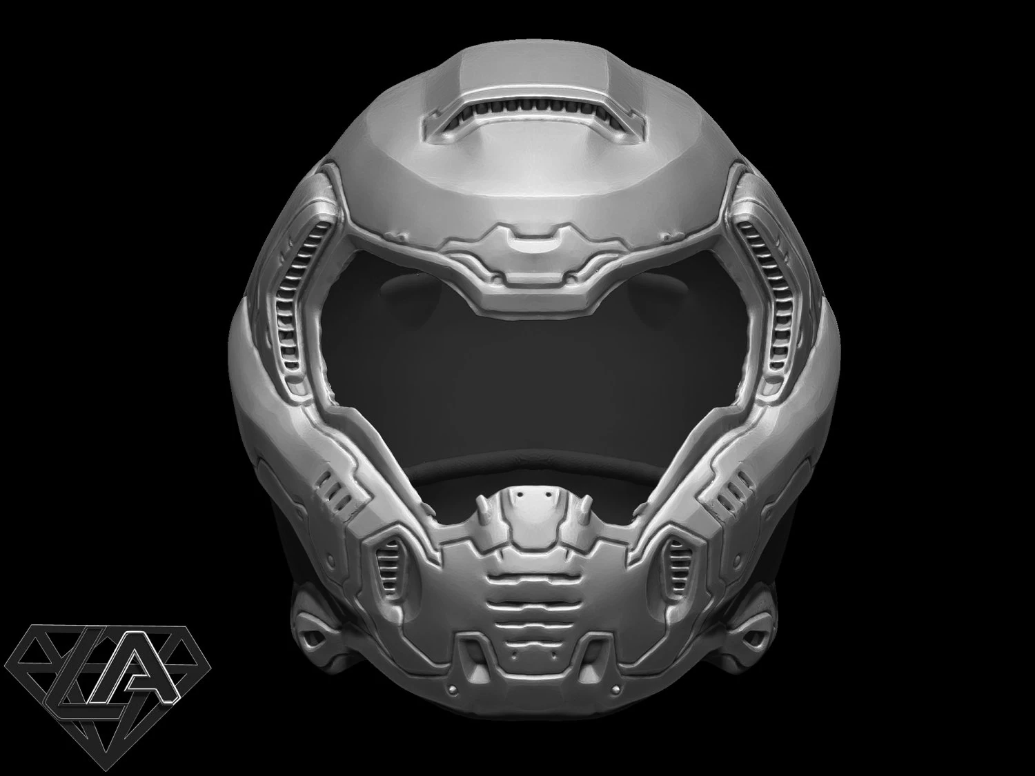 doom 2016 helmet 3D Print Model .c4d .max .obj .3ds .fbx .stl .blend