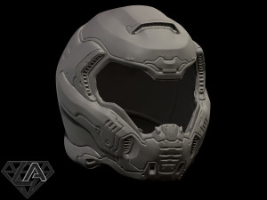 doom 2016 helmet 3D 프린트 모델