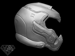 doom 2016 helmet 3D Print Model