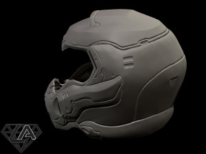 doom 2016 helmet 3D 프린트 모델