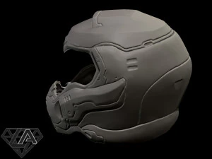doom 2016 helmet 3D Print Model
