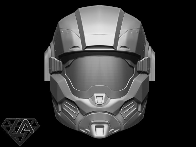 halo hazop helmet 3Dプリントモデル .c4d .max .obj .3ds .fbx .stl .blend 