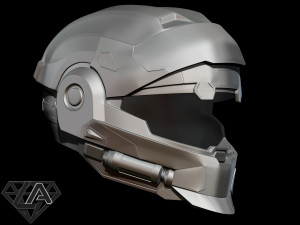 halo cqc helmet Model Cetak 3D
