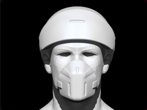 medic sci-fi helmet 3D Baskı Modeli