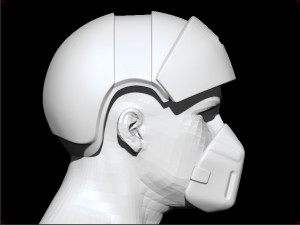 medic sci-fi helmet 3D प्रिंट मॉडल