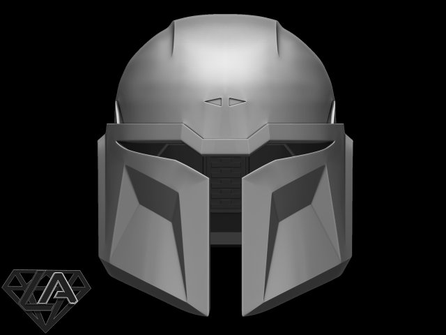 custom mandalorian helmet 3D प्रिंट मॉडल .c4d .max .obj .3ds .fbx .stl .blend 