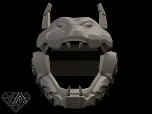 sci-fi wolf helmet 3D Print Model
