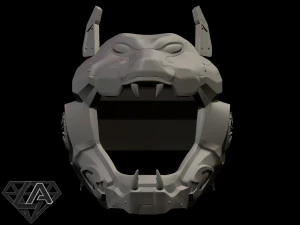 sci-fi wolf helmet 3D Print Model