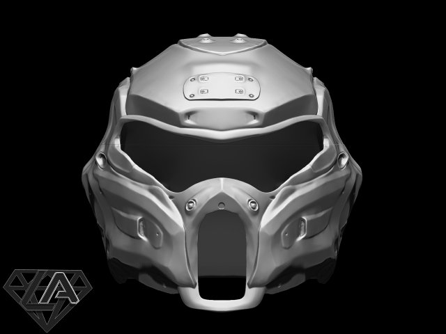 cybermantis custom helmet 3D Print Model .c4d .max .obj .3ds .fbx .stl .blend 