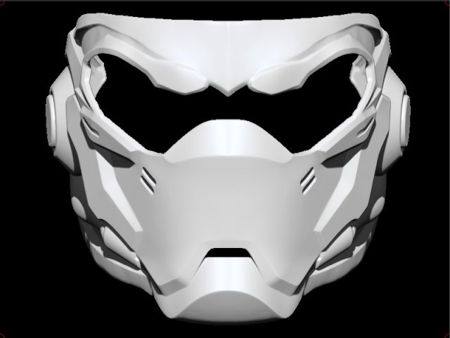 soldier 76 mask 3D 프린트 모델 .c4d .max .obj .3ds .fbx .stl .blend 