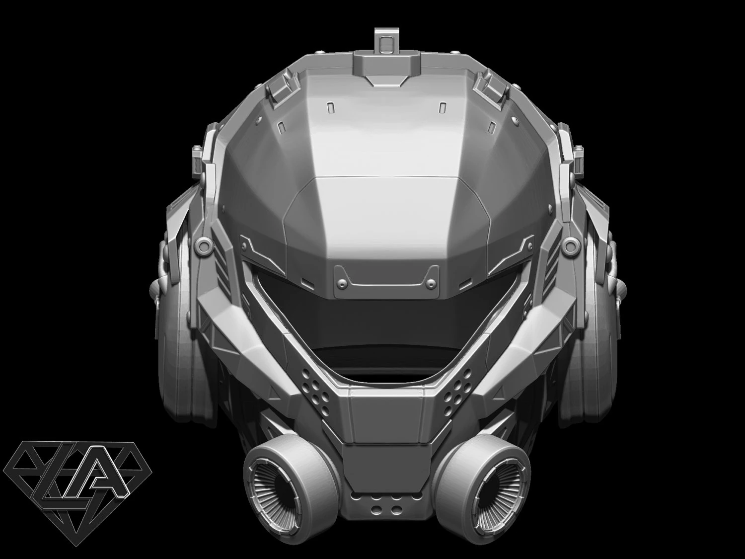 titanfall 2 sci-fi helmet 3D Print Model .c4d .max .obj .3ds .fbx .stl .blend