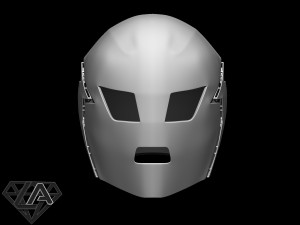 sci-fi biomech dj helmet Modèles 3D en vedette