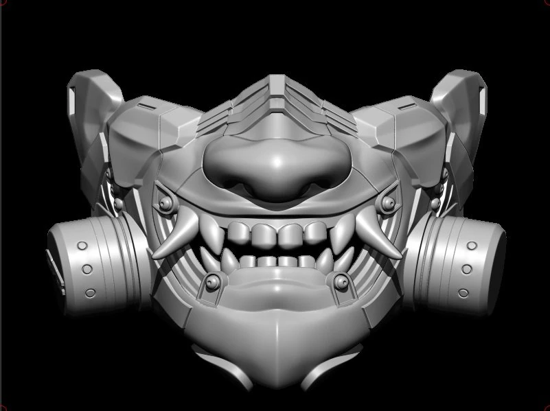 sci-fi oni antigas mask 3D Print Model .c4d .max .obj .3ds .fbx .stl .blend 