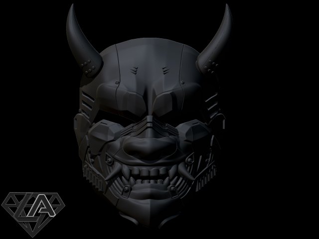 Scolpire casco 3d maschera 3d maschera cyberpunk maschera oni