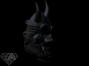 cyberpunk sci-fi demon mask 3D Print Model