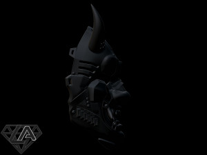 cyberpunk sci-fi demon mask 3D 打印模型