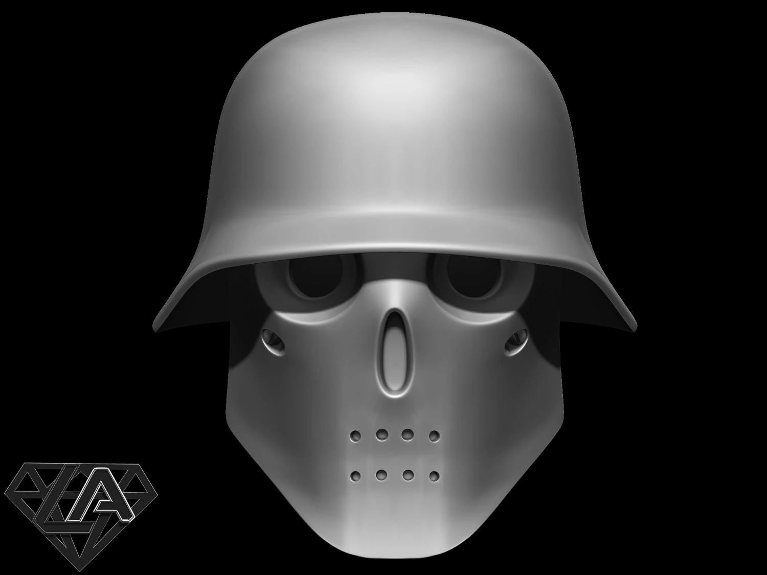 wolfenstein custom helmet 3D Print Model .c4d .max .obj .3ds .fbx .stl .blend 