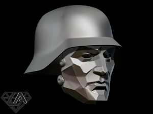 wolfenstein supersoldaten60 custom helmet Model do druku 3D