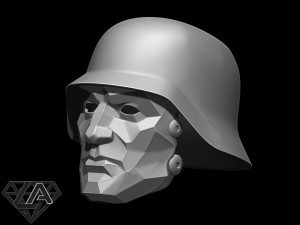 wolfenstein supersoldaten60 custom helmet Model do druku 3D