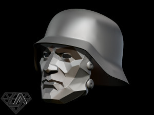 wolfenstein supersoldaten60 custom helmet Model do druku 3D