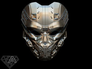 cyber invader sci-fi warrior custom mask 3d print model 3D Print Model