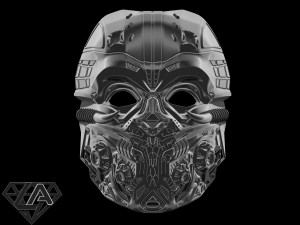 cyber invader sci-fi warrior custom mask 3d print model 3D Print Model