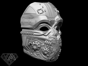 cyber invader sci-fi warrior custom mask 3d print model 3D Print Model