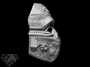 cyber invader sci-fi warrior custom mask 3d print model 3D Print Model