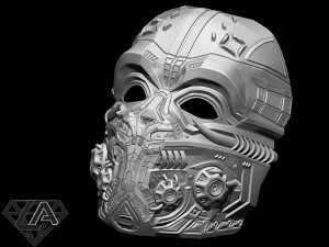cyber invader sci-fi warrior custom mask 3d print model 3D Print Model