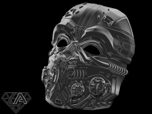 cyber invader sci-fi warrior custom mask 3d print model 3D Print Model