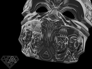 cyber invader sci-fi warrior custom mask 3d print model 3D Print Model