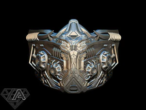 sci-fi warrior custom mask 3d print model 3D Print Model