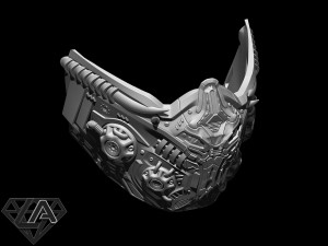 sci-fi warrior custom mask 3d print model 3D प्रिंट मॉडल