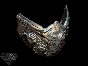 sci-fi warrior custom mask 3d print model 3D प्रिंट मॉडल