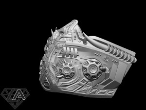 sci-fi warrior custom mask 3d print model 3D प्रिंट मॉडल