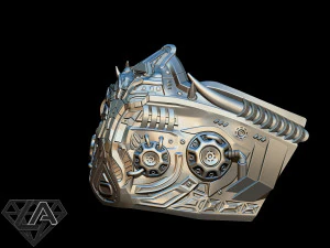 sci-fi warrior custom mask 3d print model 3D Print Model