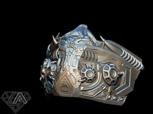 sci-fi warrior custom mask 3d print model 3D Print Model