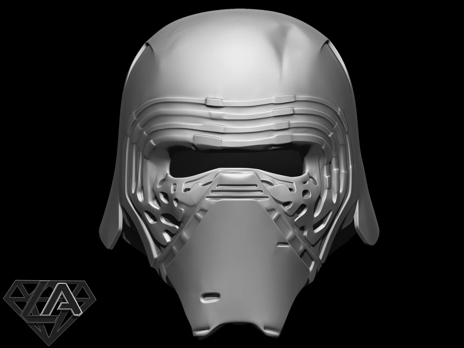 kylo ren custom helmet 3d print model 3D Print Model .c4d .max .obj .3ds .fbx .stl .blend 