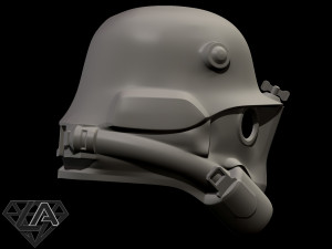wolfenstein infantry 46 custom helmet Modèles 3D en vedette