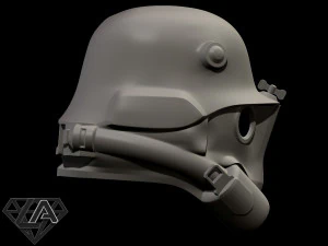 wolfenstein infantry 46 custom helmet 3D Print Model
