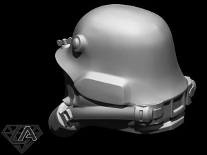 wolfenstein infantry 46 custom helmet 3D Print Model