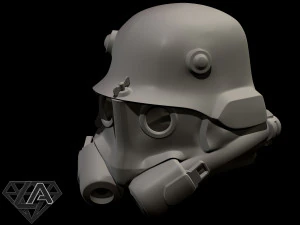 wolfenstein infantry 46 custom helmet 3D Print Model