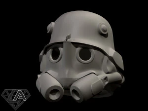 wolfenstein infantry 46 custom helmet 3D Print Model