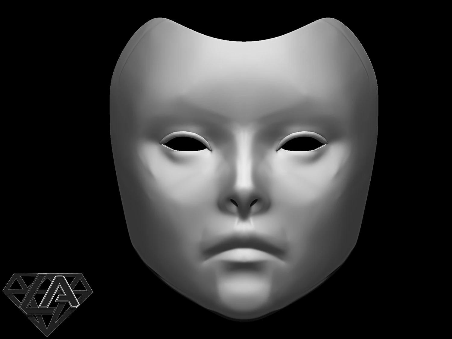geisha mask 3d print model 3D Print Model .c4d .max .obj .3ds .fbx .stl .blend