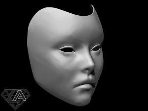 geisha mask 3d print model 3D Print Model
