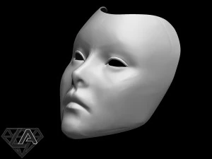 geisha mask 3d print model 3D Print Model