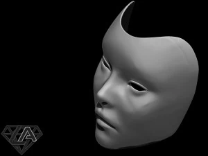 geisha mask 3d print model 3D Print Model
