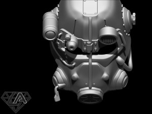 fallout t-45d custom helmet 3d print model Model Cetak 3D