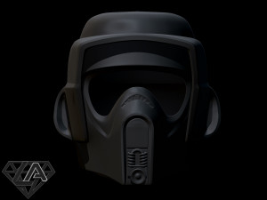 star wars scout trooper helmet 3d print model Modèles 3D en vedette