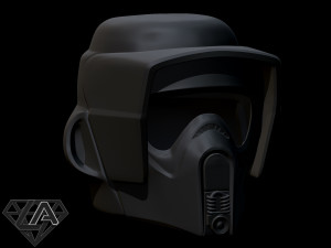 star wars scout trooper helmet 3d print model Modèles 3D en vedette